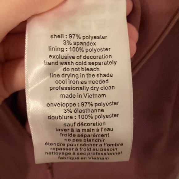 Oleg Cassini Knee Length Crepe Dress with Cascade in Color Chianti [Size: 14] - Picture 8 of 16